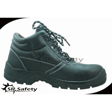 SRSAFETY 2015 Arbeitssicherheit Schuhe prägen Kuh Split Leder Sicherheitsschuhe schwarz Stahl Sicherheitsschuhe heißen Verkauf